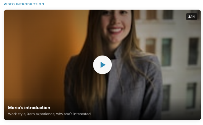 Maria's video introduction